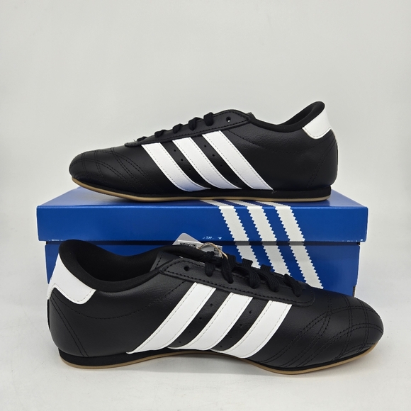 New Adidas Taekwondo Lace Big Kids 'Black White Gum' Shoes Size 5 - Picture 4 of 8